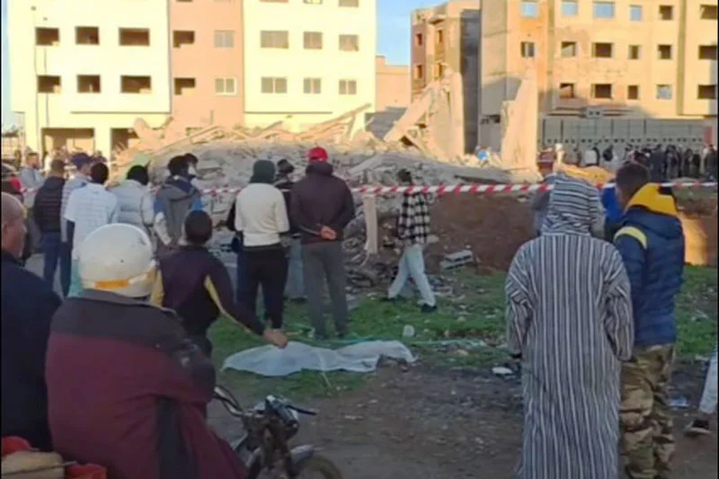 انهيار عمارة في طور البناء بالمحمدية يستنفر السلطات