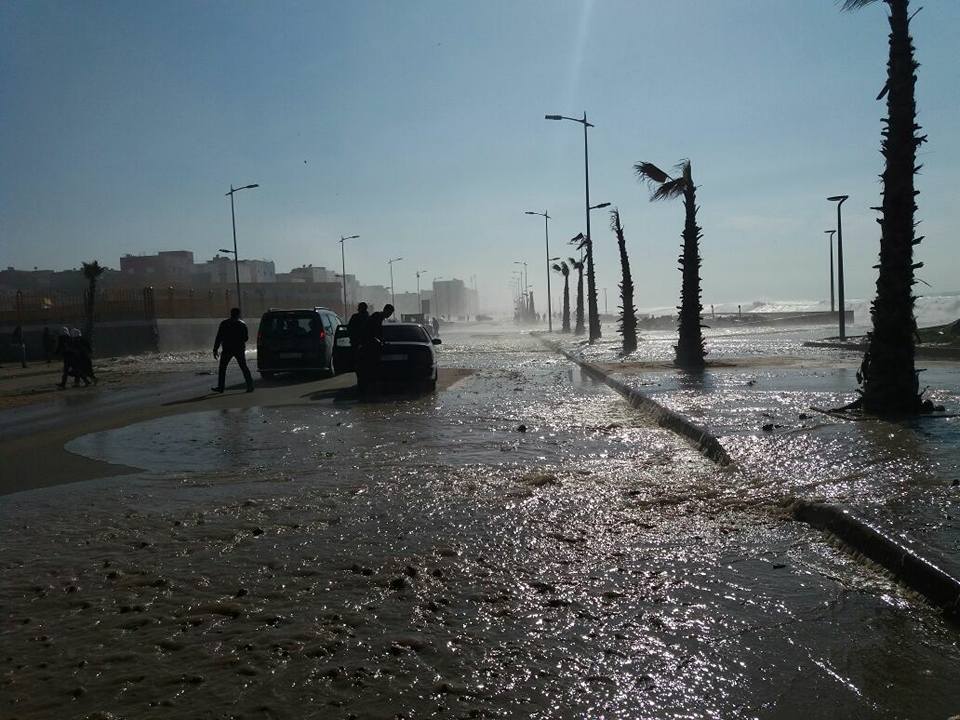 المحيط يهيج من جديد على كورنيش سيدي موسى بسلا