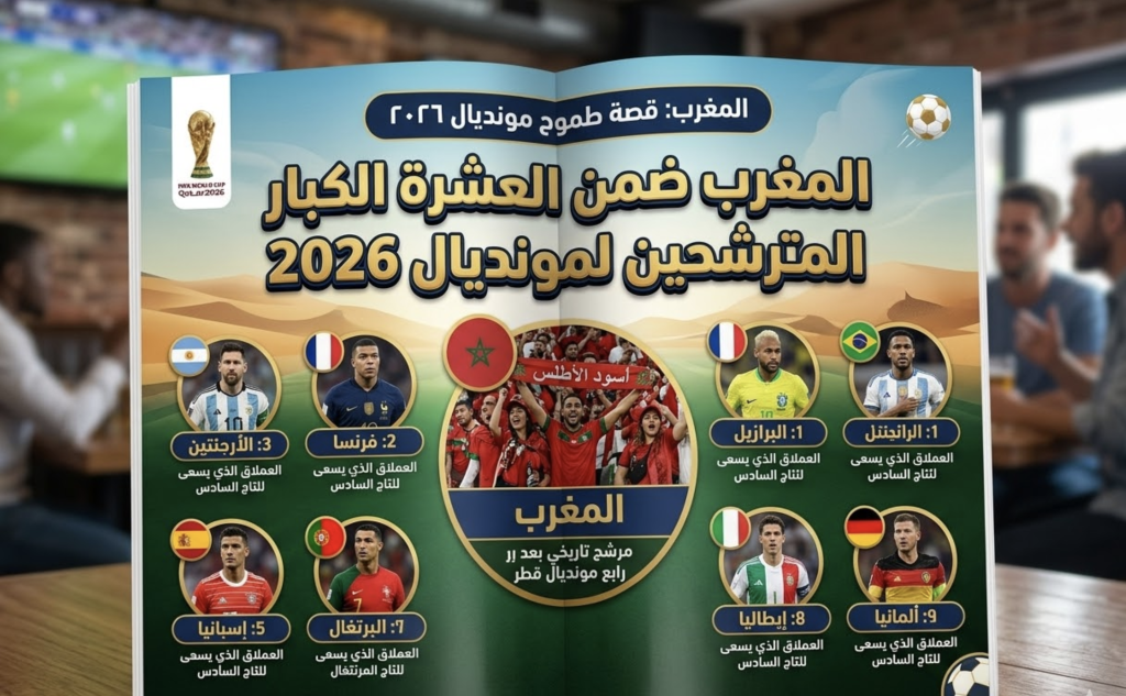 المغرب ضمن العشرة الكبار المرشحين لمونديال 2026