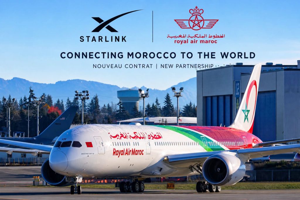 الخطوط الملكية المغربية تحلق نحو المستقبل الرقمي: إنترنت Starlink على متن أسطولها