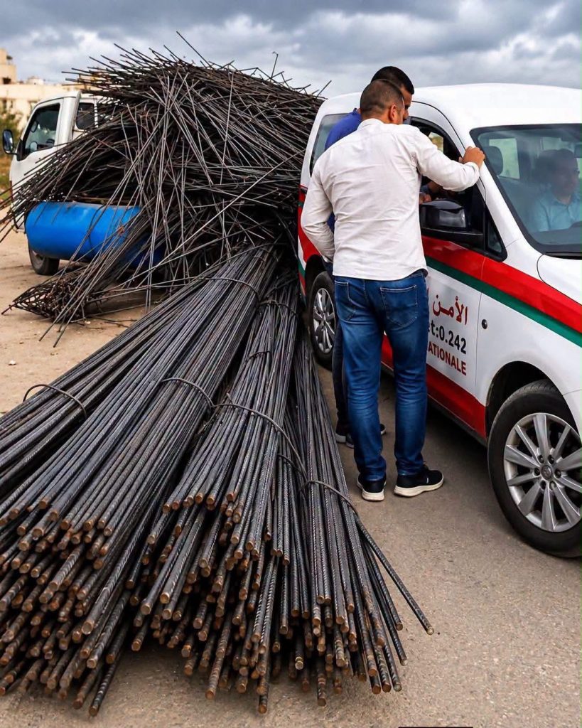 حجز 25 طنا من حديد البناء المسروق من ورش الملعب الكبير ببنسليمان