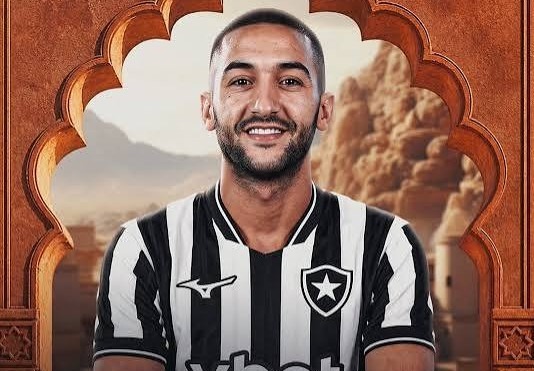 رسمياً.. حكيم زياش يحمل قميص بوتافوغو البرازيلي